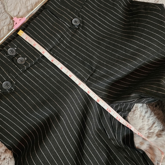 Womens Wet Seal Black Striped Bootcut Alternative Style Dress Pants Size Medium - Picture 5 of 10